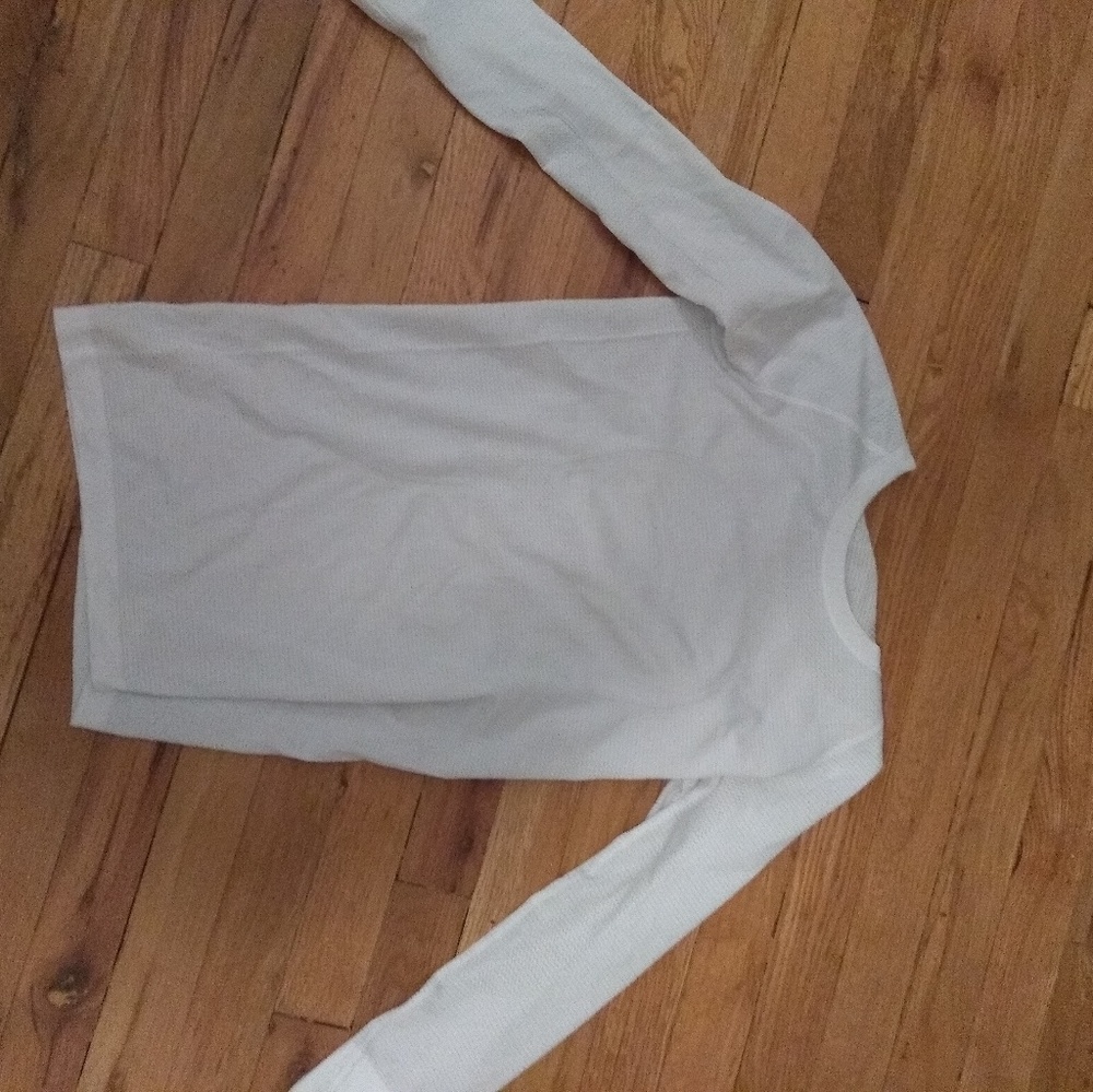 Lululemon long sleeved white athletic shirt